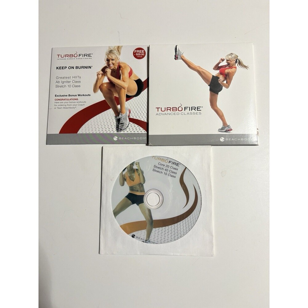 Beachbody Turbo Fire 3 Disc Set Keep On Burnin Advance Classes Core 20